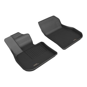 BMW X1 Floor Mats (2) - Front - 3D MAXpider - Kagu - Black - `23-`24